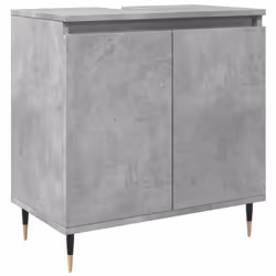 vidaXL Bathroom Cabinet Cupboard Vanity Unit Concrete Grey Engineered Wood