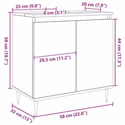 vidaXL Bathroom Cabinet Sink Cupboard Vanity Unit Old Wood Engineered Wood - Additional view 3