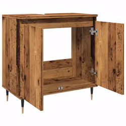 vidaXL Bathroom Cabinet Sink Cupboard Vanity Unit Old Wood Engineered Wood - Additional view 7