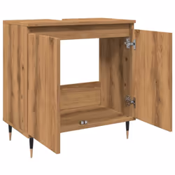 vidaXL Bathroom Cabinet Sink Cupboard Vanity Unit Artisan Oak Engineered Wood - Additional view 7
