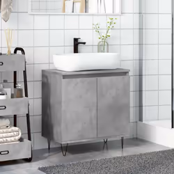 vidaXL Bathroom Cabinet Cupboard Vanity Unit Concrete Grey Engineered Wood