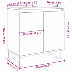 vidaXL Bathroom Cabinet Sink Cupboard Vanity Unit Old Wood Engineered Wood