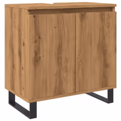 vidaXL Bathroom Cabinet Sink Cupboard Vanity Unit Artisan Oak Engineered Wood