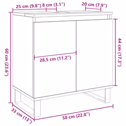 vidaXL Bathroom Cabinet Sink Cupboard Vanity Unit Artisan Oak Engineered Wood - Additional view 9