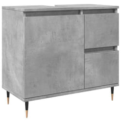vidaXL Bathroom Cabinet Cupboard Vanity Unit Concrete Grey Engineered Wood