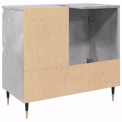 vidaXL Bathroom Cabinet Cupboard Vanity Unit Concrete Grey Engineered Wood - Additional view 5