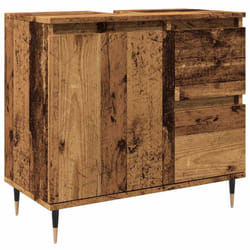 vidaXL Bathroom Cabinet Sink Cupboard Vanity Unit Engineered Wood - old wood
