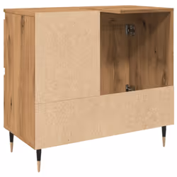 vidaXL Bathroom Cabinet Sink Cupboard Vanity Unit Engineered Wood - artisan oak - Additional view 5