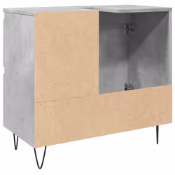 vidaXL Sink Cabinet Vanity Unit Storage Cupboard Concrete Oak Engineered Wood - Additional view 6