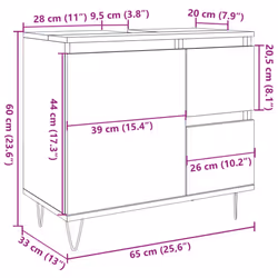 vidaXL Sink Cabinet Vanity Unit Storage Cupboard Artisan Oak Engineered Wood - Additional view 10