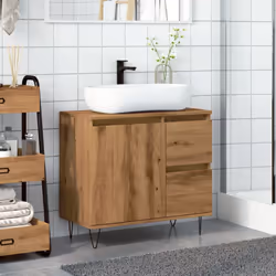 vidaXL Sink Cabinet Vanity Unit Storage Cupboard Artisan Oak Engineered Wood