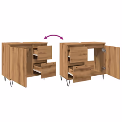 vidaXL Sink Cabinet Vanity Unit Storage Cupboard Artisan Oak Engineered Wood - Additional view 7