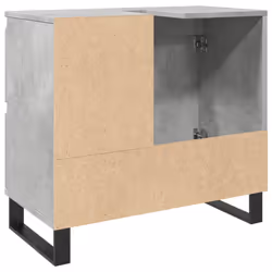 vidaXL Bathroom Sink Cabinet Storage Cupboard Concrete Grey Engineered Wood - Additional view 5