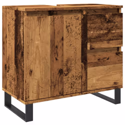 vidaXL Bathroom Sink Cabinet Storage Sink Cupboard Old Wood Engineered Wood
