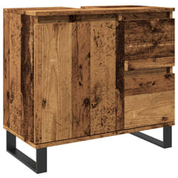 vidaXL Bathroom Sink Cabinet Storage Sink Cupboard Old Wood Engineered Wood