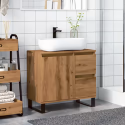 vidaXL Bathroom Sink Cabinet Storage Sink Cupboard Artisan Oak Engineered Wood