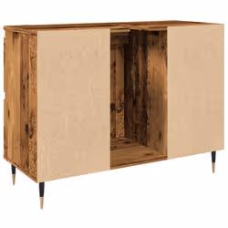 vidaXL Bathroom Cabinet Sink Cupboard Vanity Unit Old Wood Engineered Wood - Additional view 5