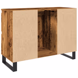 vidaXL Bathroom Sink Cabinet Storage Sink Cupboard Old Wood Engineered Wood - Additional view 5