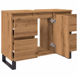 vidaXL Bathroom Sink Cabinet Storage Sink Cupboard Artisan Oak Engineered Wood - Additional view 7