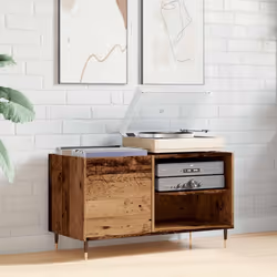 vidaXL Record Cabinet Sideboard Record Player Stand Old Wood Engineered Wood - old wood