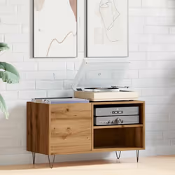 vidaXL Record Cabinet Sideboard Storage Cabinet Artisan Oak Engineered Wood - Additional view 2