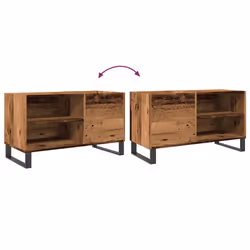 vidaXL Record Cabinet Sideboard Storage Cabinet Artisan Oak Engineered Wood - old wood - Additional view 6