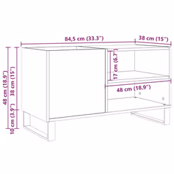 vidaXL Record Cabinet Sideboard Storage Cabinet Artisan Oak Engineered Wood - old wood - Additional view 9