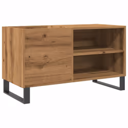 vidaXL Record Cabinet Sideboard Storage Cabinet Artisan Oak Engineered Wood - artisan oak