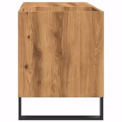 vidaXL Record Cabinet Sideboard Storage Cabinet Artisan Oak Engineered Wood - artisan oak - Additional view 4