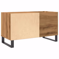 vidaXL Record Cabinet Sideboard Storage Cabinet Artisan Oak Engineered Wood - artisan oak - Additional view 5