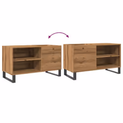 vidaXL Record Cabinet Sideboard Storage Cabinet Artisan Oak Engineered Wood - artisan oak - Additional view 6