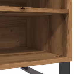 vidaXL Record Cabinet Sideboard Storage Cabinet Artisan Oak Engineered Wood - artisan oak - Additional view 7