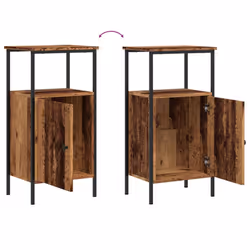 vidaXL Bedside Cabinets Nightstand Bed Table 2 pcs Artisan Oak Engineered Wood - old wood, 1 pcs - Additional view 7