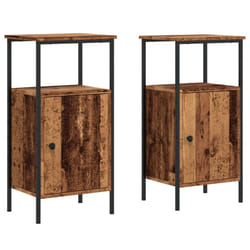 vidaXL Bedside Cabinets Nightstand Bed Table 2 pcs Artisan Oak Engineered Wood - old wood, 2 pcs