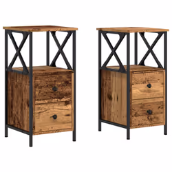 VidaXL 857251, Wood, Metal, Wood, 340 mm, 355 mm, 700 mm, 2 pc(s)