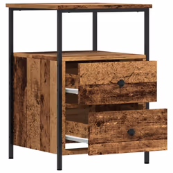 vidaXL Bedside Cabinets Nightstand Bed Table 2 pcs Artisan Oak Engineered Wood - old wood, 1 pcs - Additional view 6