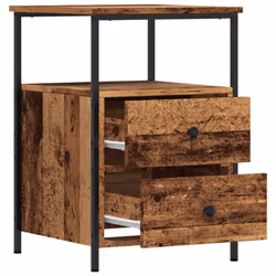 vidaXL Bedside Cabinets Nightstand Bed Table 2 pcs Artisan Oak Engineered Wood - old wood, 2 pcs - Additional view 7