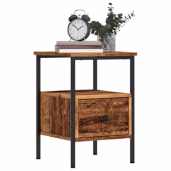 vidaXL Bedside Cabinets Nightstand Bed Table 2 pcs Old Wood Engineered Wood - 1 pcs - Additional view 2