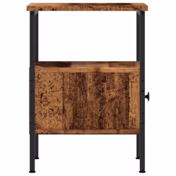 vidaXL Bedside Cabinets Nightstand Bed Table 2 pcs Old Wood Engineered Wood - 1 pcs - Additional view 5