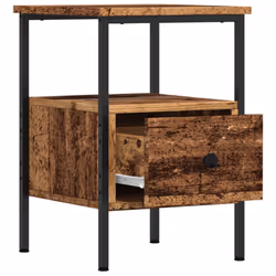 vidaXL Bedside Cabinets Nightstand Bed Table 2 pcs Old Wood Engineered Wood - 2 pcs - Additional view 4