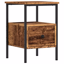 vidaXL Bedside Cabinets Nightstand Bed Table 2 pcs Old Wood Engineered Wood - 2 pcs - Additional view 5