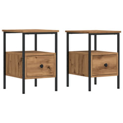 vidaXL Bedside Cabinets Nightstand Bed Table 2 pcs Artisan Oak Engineered Wood - 2 pcs