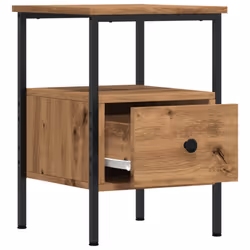 vidaXL Bedside Cabinets Nightstand Bed Table 2 pcs Artisan Oak Engineered Wood - 2 pcs - Additional view 4