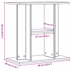 vidaXL Aquarium Stand Fish Tank Stand Cabinet Aquarium Base Engineered Wood - old wood, 60 x 30 x 60 cm