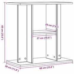 vidaXL Aquarium Stand Fish Tank Stand Cabinet Aquarium Base Engineered Wood - artisan oak, 60 x 30 x 60 cm - Additional view 3