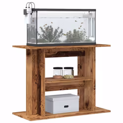vidaXL Aquarium Stand Fish Tank Stand Cabinet Aquarium Base Engineered Wood - old wood, 80 x 35 x 60 cm
