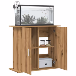 vidaXL Aquarium Stand Fish Tank Stand Aquarium Cabinet Old Wood Engineered Wood - artisan oak, 81 x 36 x 73 cm