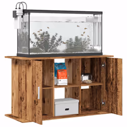 vidaXL Aquarium Stand Fish Tank Stand Aquarium Cabinet Old Wood Engineered Wood - old wood