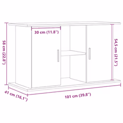 vidaXL Aquarium Stand Fish Tank Stand Aquarium Cabinet Old Wood Engineered Wood - old wood