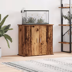 vidaXL Aquarium Stand Artisan Oak 81x36x73 cm Engineered Wood - old wood, 81 x 36 x 73 cm